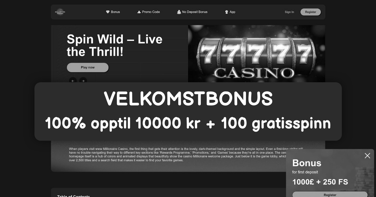 Millionaire Casino: Beste i Norge med Rask Utbetaling